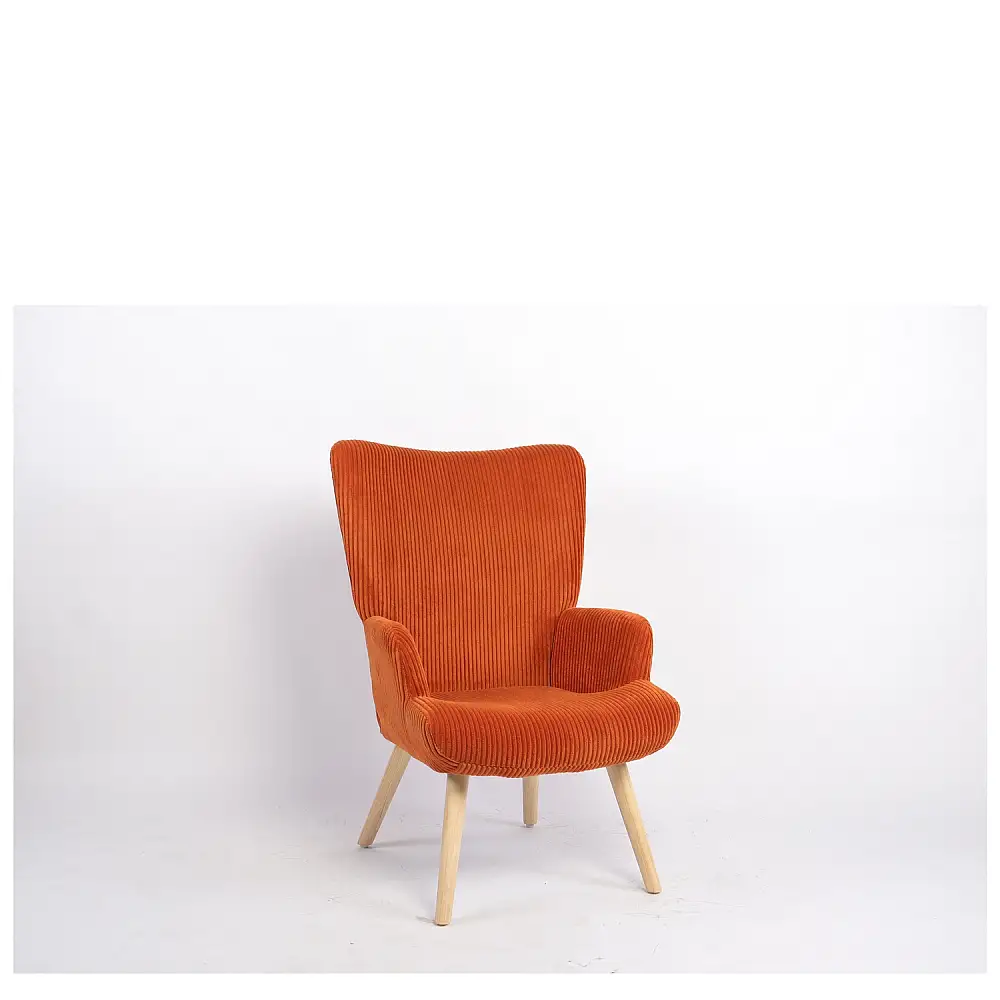 ArteLibre Πολυθρόνα ArteLibre LIRA Σάπιο Μήλο Ύφασμα Κοτλέ/Ξύλο 94.5x64x70.5cm - 14770091 - inde.gr