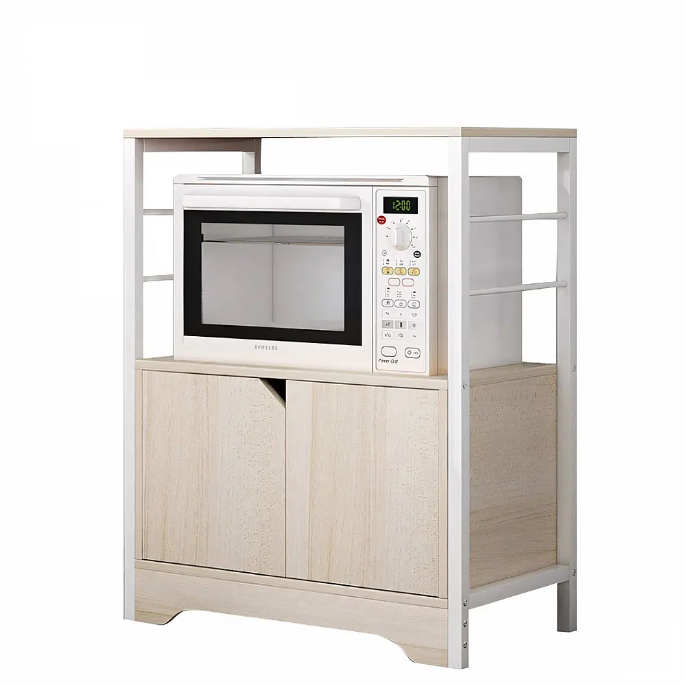 ArteLibre Ραφιέρα Κουζίνας ArteLibre AMUR Maple/Λευκό MDF/Μέταλλο 60x30x70cm - 14370219 - inde.gr