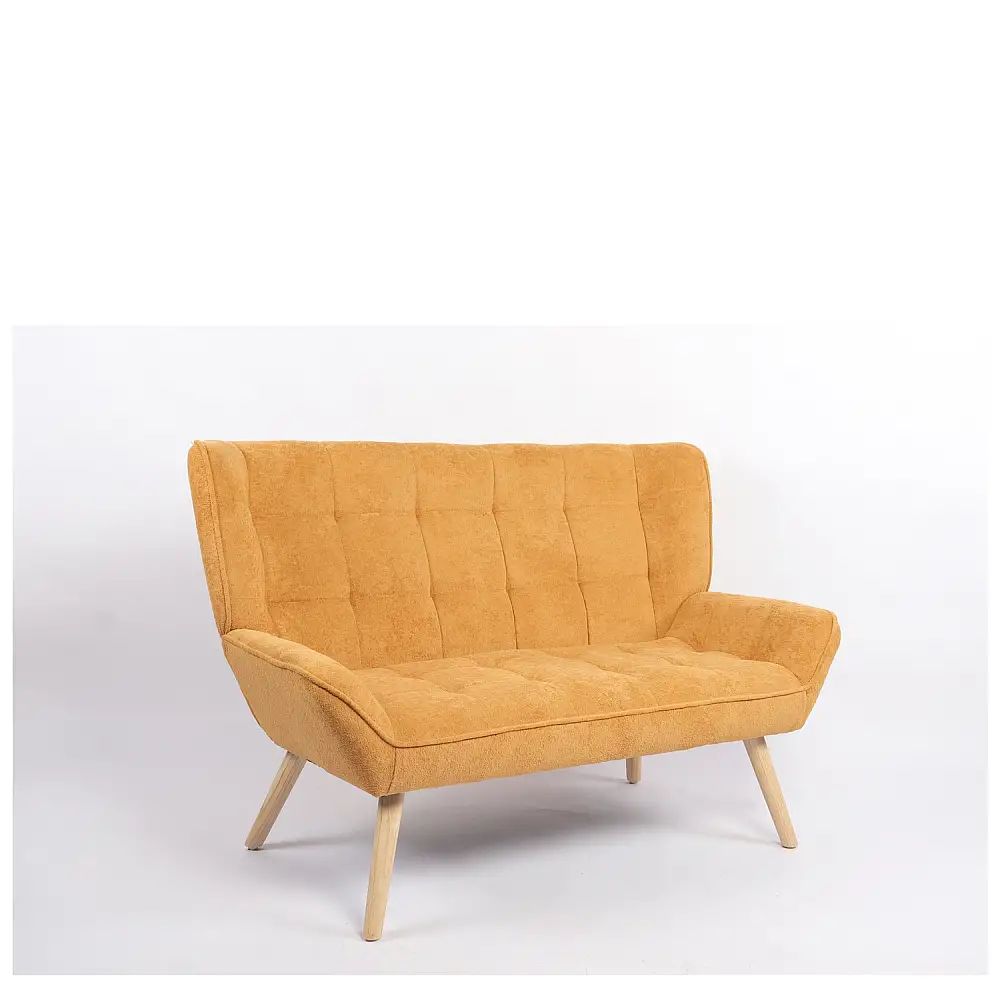 ArteLibre Καναπές ArteLibre NESTO Μουσταρδί Ύφασμα/Ξύλο 86x126x78cm - 14770092 - inde.gr