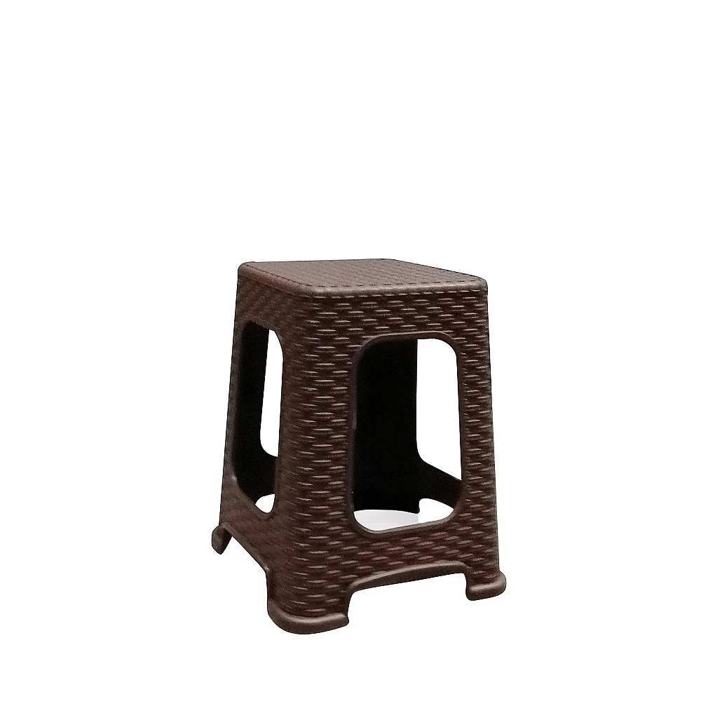 ArteLibre Σκαμπό ArteLibre Καφέ Rattan 35x35x46cm - 14720022 - inde.gr