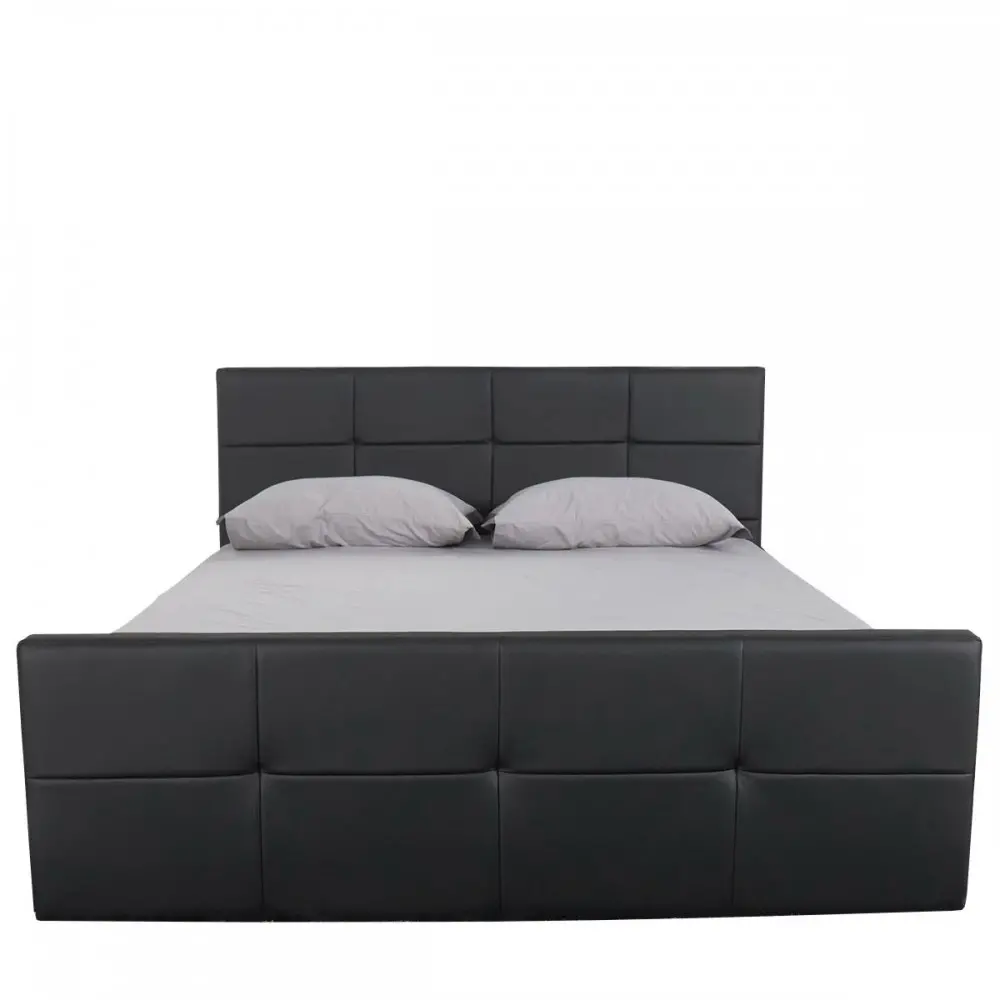 ArteLibre Κρεβάτι ArteLibre ANEMONE Μαύρο PU Με Αποθηκευτικό Χώρο 217.5x170.5x100cm(Στρώμα 160x200cm) - 14320005 - inde.gr