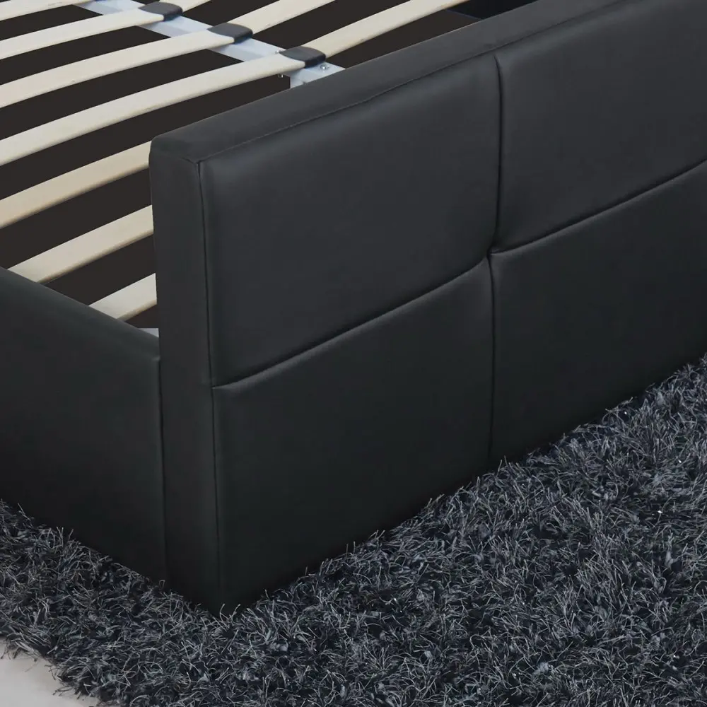 ArteLibre Κρεβάτι ArteLibre ANEMONE Μαύρο PU Με Αποθηκευτικό Χώρο 217.5x170.5x100cm(Στρώμα 160x200cm) - 14320005 - inde.gr
