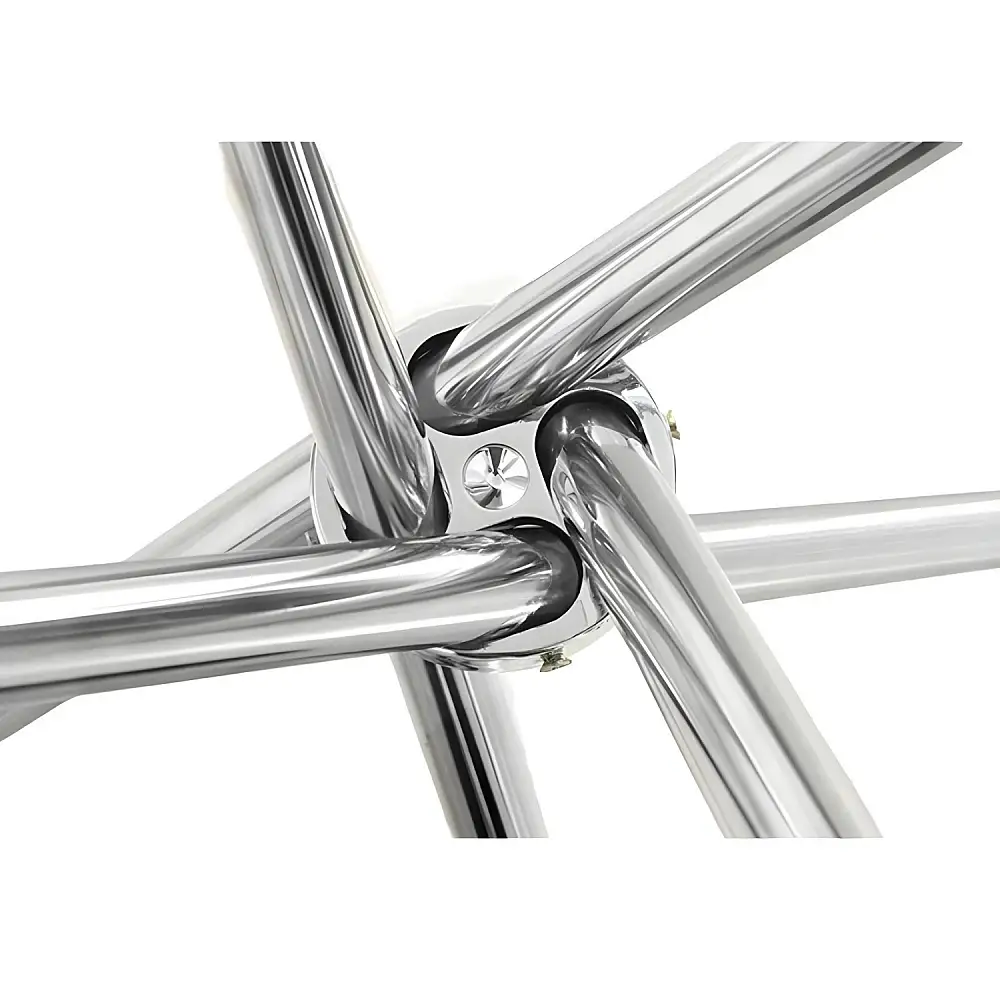 ArteLibre Τραπέζι Τραπεζαρίας ArteLibre PHLAX Διάφανο/Χρώμιο Γυαλί/Μέταλλο Φ120x74cm - 14600204 - inde.gr