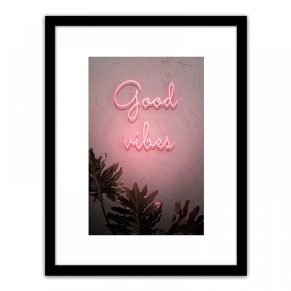 ArteLibre Πίνακας Σε Κορνίζα ArteLibre Πλαστικό 'Good Vibes' 35x45x1.8cm - 14680067 - inde.gr