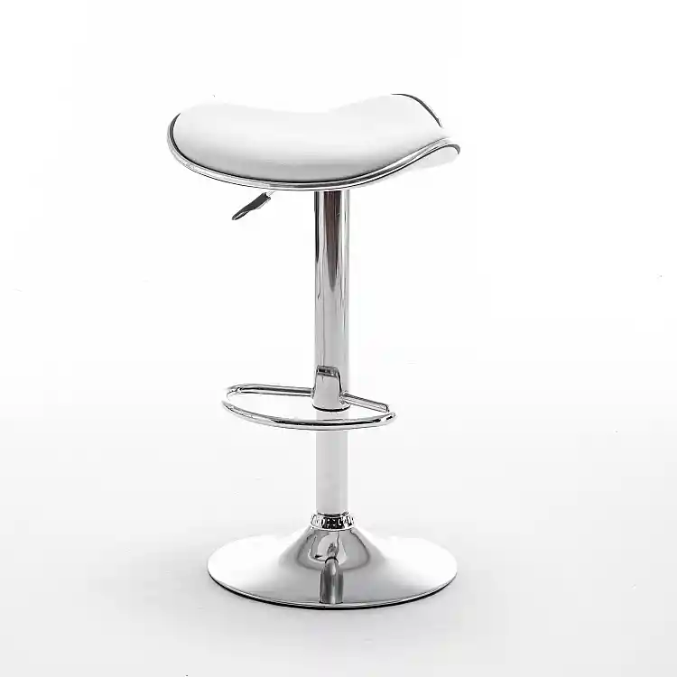 ArteLibre Σκαμπό Bar ArteLibre MOD Πτυσσόμενο Λευκό PU/Μέταλλο 44.5x43x65.5-83.5cm - 14240073 - inde.gr