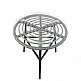 ArteLibre Τραπέζι Κήπου ArteLibre ARELLIUS Γκρι/Μαύρο Μέταλλο/Rattan/Γυαλί 45x45x46cm - 14510045 - inde.gr