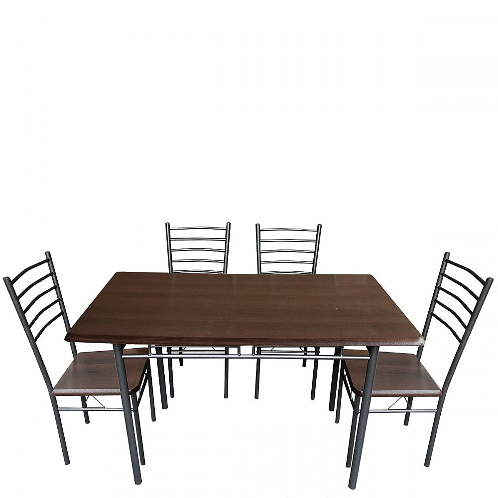 ArteLibre Τραπέζι Σετ (4+1) ArteLibre ALPINE ASTER Wenge 120x68x75cm - 14370002 - inde.gr
