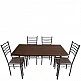 ArteLibre Τραπέζι Σετ (4+1) ArteLibre ALPINE ASTER Wenge 120x68x75cm - 14370002 - inde.gr