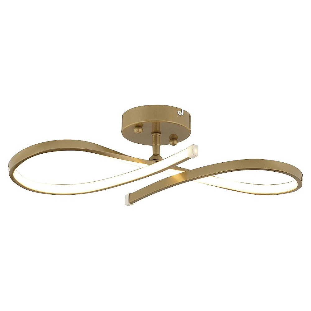 ArteLibre Φωτιστικό Οροφής LED ArteLibre AURIGA Χρυσό Μέταλλο 52x11cm - 14780175 - inde.gr