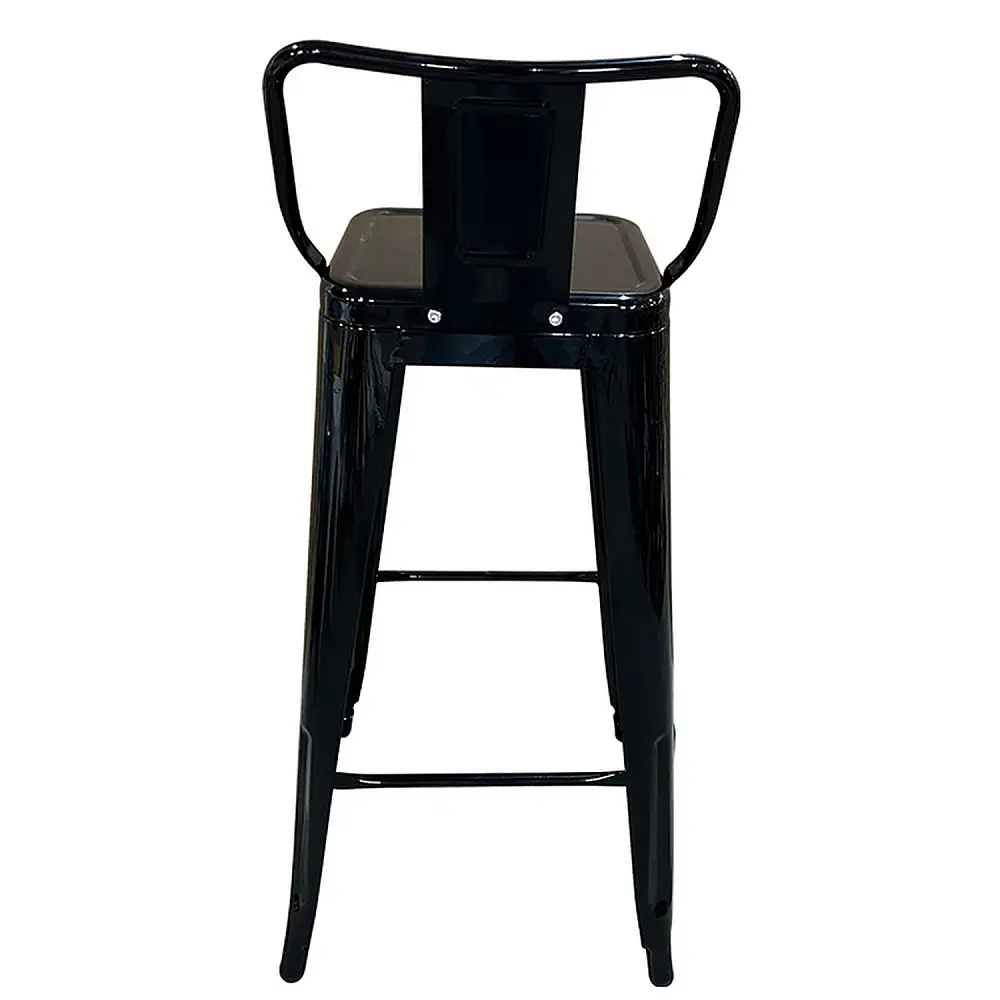 ArteLibre Σκαμπό Bar ArteLibre Βιομηχανικού Τύπου Vintage MOLERO Μαύρο Μέταλλο 43x43x94cm - 14600132 - inde.gr