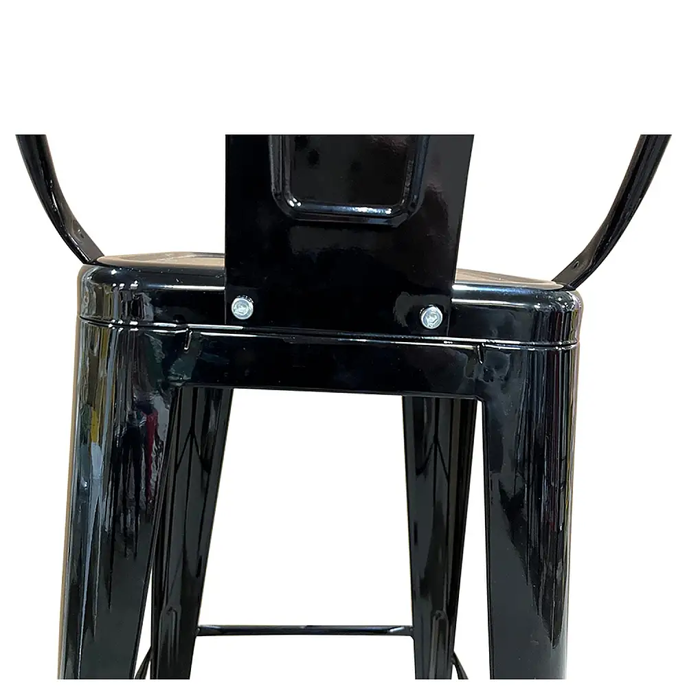 ArteLibre Σκαμπό Bar ArteLibre Βιομηχανικού Τύπου Vintage MOLERO Μαύρο Μέταλλο 43x43x94cm - 14600132 - inde.gr