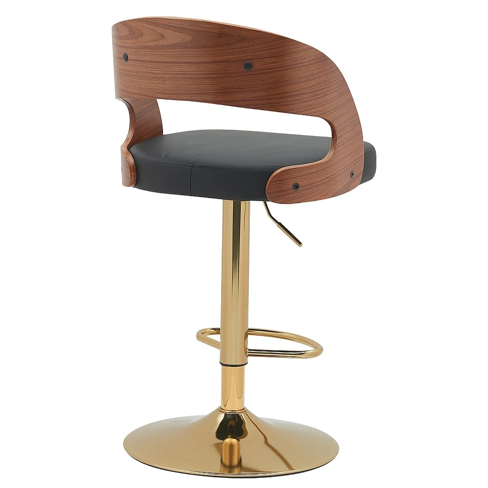 ArteLibre Σκαμπό Bar ArteLibre SINDRI Μαύρο/Καφέ Ξύλο/PU/Αλουμίνιο 48x49x91-112cm - 15330010 - inde.gr ArteLibre Σκαμπό Bar ArteLibre SINDRI Μαύρο/Καφέ Ξύλο/PU/Αλουμίνιο 48x49x91-112cm - 15330010 - inde.gr