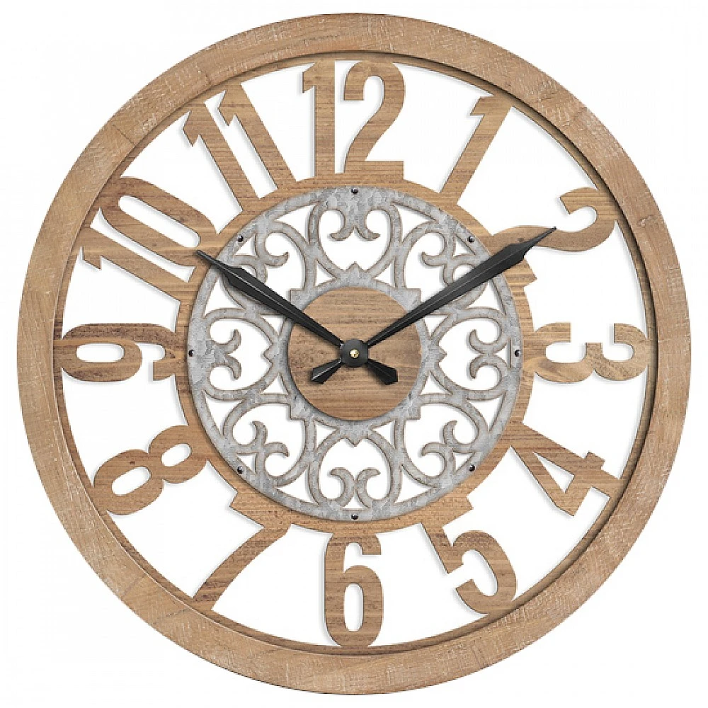 ArteLibre Ρολόι Τοίχου ArteLibre Ξύλο/Μέταλλο Φ60x4cm - 14650037 - inde.gr