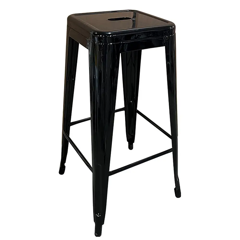 ArteLibre Σκαμπό Bar ArteLibre Βιομηχανικού Τύπου Vintage SILANO Μαύρο Μέταλλο 42x42x76cm - 14600136 - inde.gr