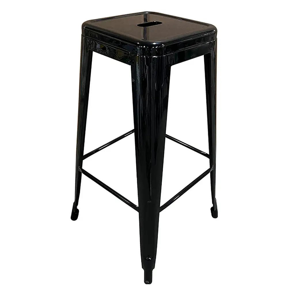 ArteLibre Σκαμπό Bar ArteLibre Βιομηχανικού Τύπου Vintage SILANO Μαύρο Μέταλλο 42x42x76cm - 14600136 - inde.gr