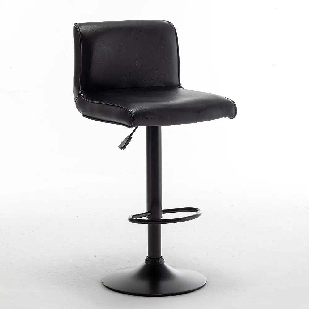 ArteLibre Σκαμπό Bar ArteLibre ARMOR Με Πλάτη Πτυσσόμενο Μαύρο PU/Μέταλλο 45x48x86-107.5cm - 14240074 - inde.gr