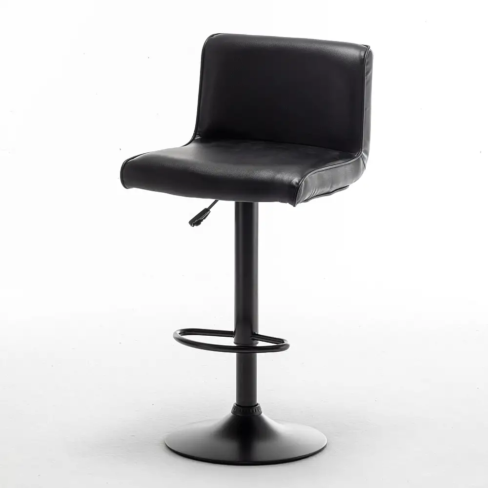 ArteLibre Σκαμπό Bar ArteLibre ARMOR Με Πλάτη Πτυσσόμενο Μαύρο PU/Μέταλλο 45x48x86-107.5cm - 14240074 - inde.gr