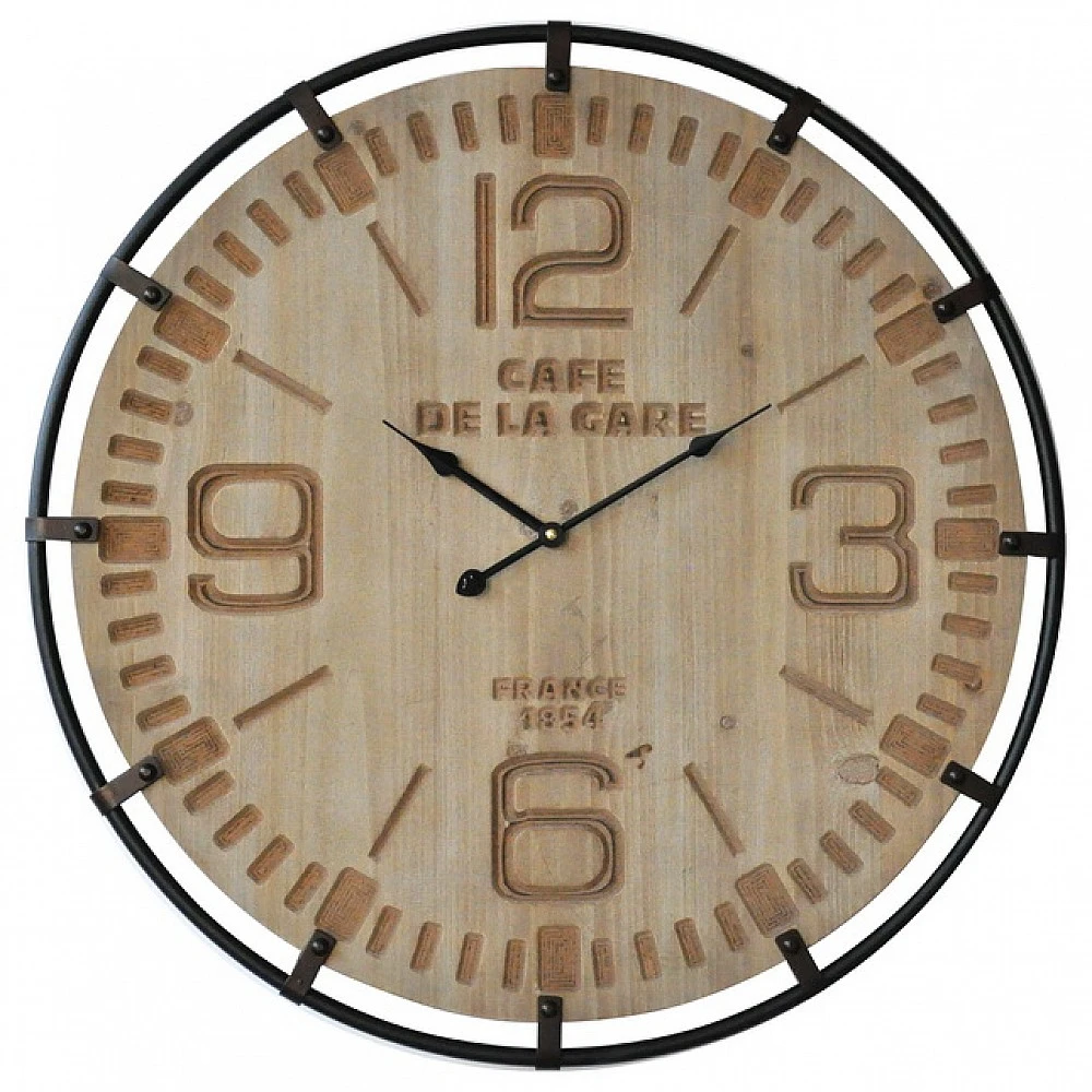 ArteLibre Ρολόι Τοίχου ArteLibre Ξύλο/Μέταλλο Φ65x4cm - 14650040 - inde.gr
