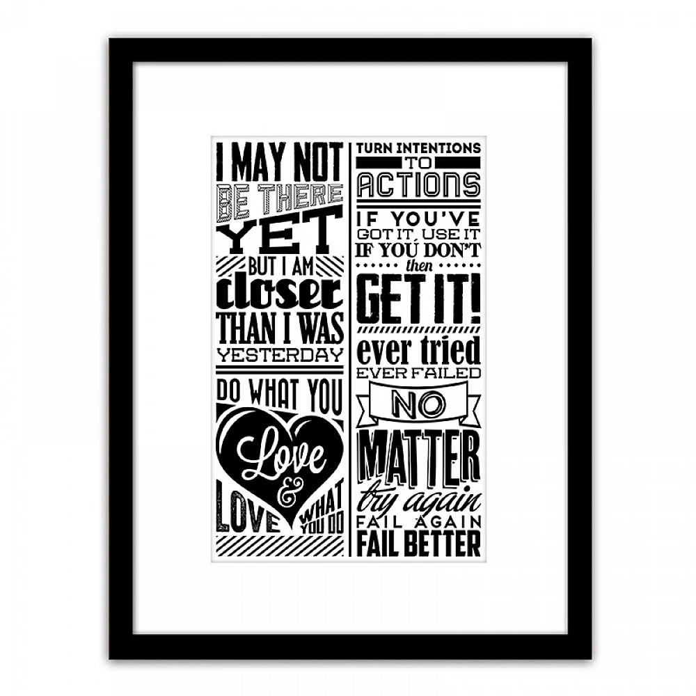 ArteLibre Πίνακας Σε Κορνίζα ArteLibre Πλαστικό 'Quote' 35x45x1.8cm - 14680082 - inde.gr