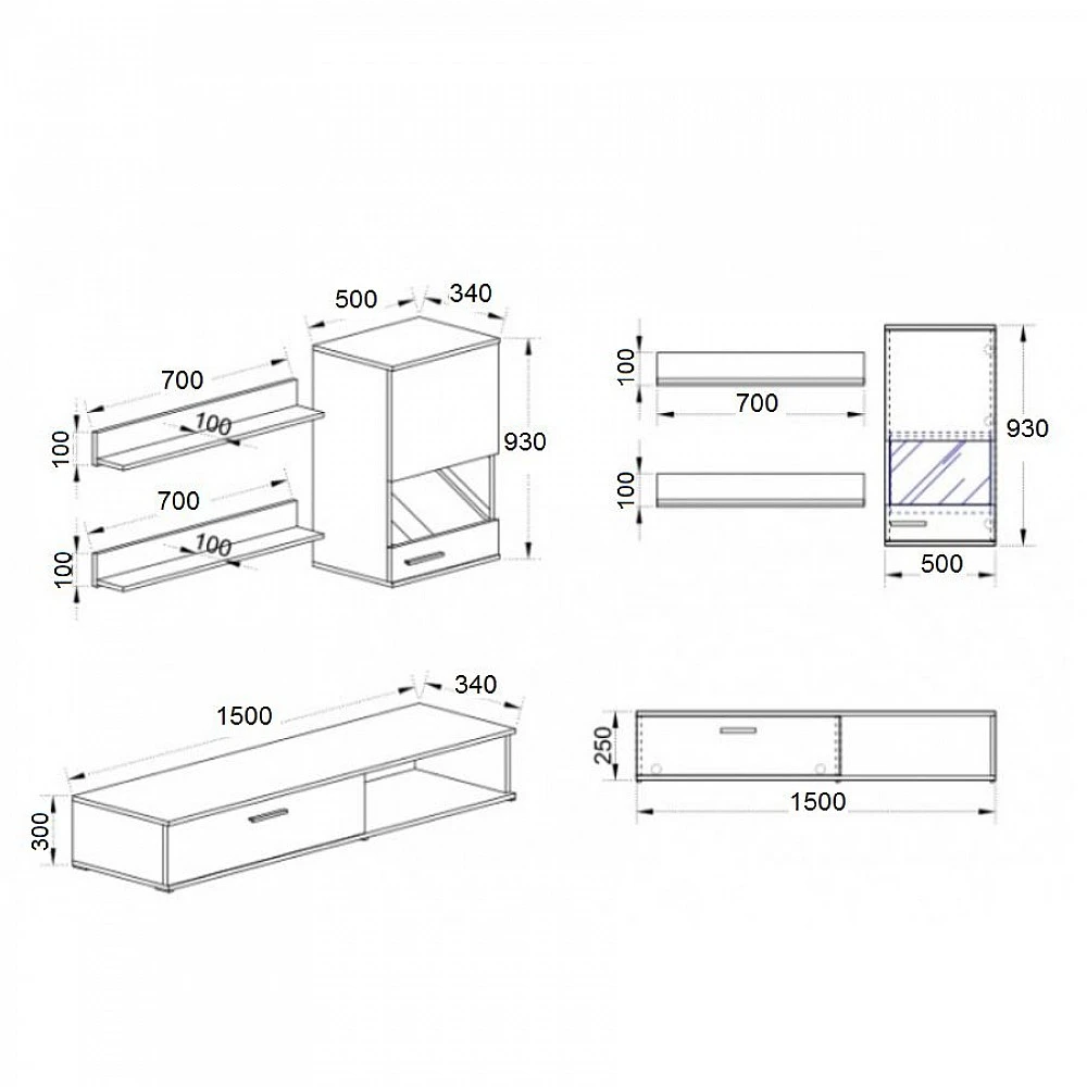 ArteLibre Σύνθετο ArteLibre Ήφαιστος Μοριοσανίδα Wenge 150x36x170cm - 14200157 - inde.gr