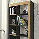 ArteLibre Βιβλιοθήκη ArteLibre ARAI Φυσικό/Ανθρακί Μοριοσανίδα/Μελαμίνη 75x25x148cm - 14410302 - inde.gr