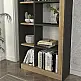 ArteLibre Βιβλιοθήκη ArteLibre ARAI Φυσικό/Ανθρακί Μοριοσανίδα/Μελαμίνη 75x25x148cm - 14410302 - inde.gr