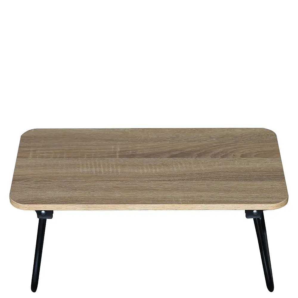 ArteLibre Βοηθητικό Τραπεζάκι ArteLibre BALLARD Πτυσσόμενο Δρυς/Μαύρο Μοριοσανίδα/Μέταλλο 53x30x22cm - 15340005 - inde.gr