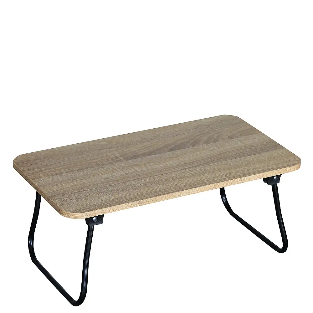 ArteLibre Βοηθητικό Τραπεζάκι ArteLibre BALLARD Πτυσσόμενο Δρυς/Μαύρο Μοριοσανίδα/Μέταλλο 53x30x22cm - 15340005 - inde.gr