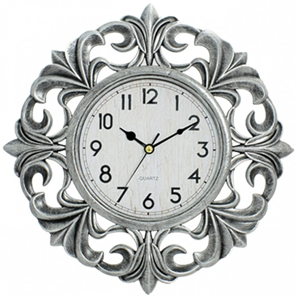 ArteLibre Ρολόι Τοίχου ArteLibre Ασημί Πλαστικό Φ40.6cm - 14740039 - inde.gr