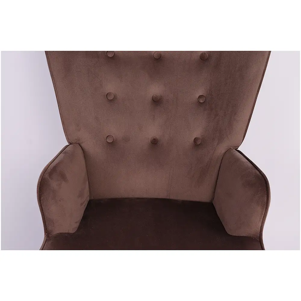 ArteLibre Πολυθρόνα ArteLibre MARION Καφέ Βελούδο/Ξύλο 73x69x96cm - 14770069 - inde.gr