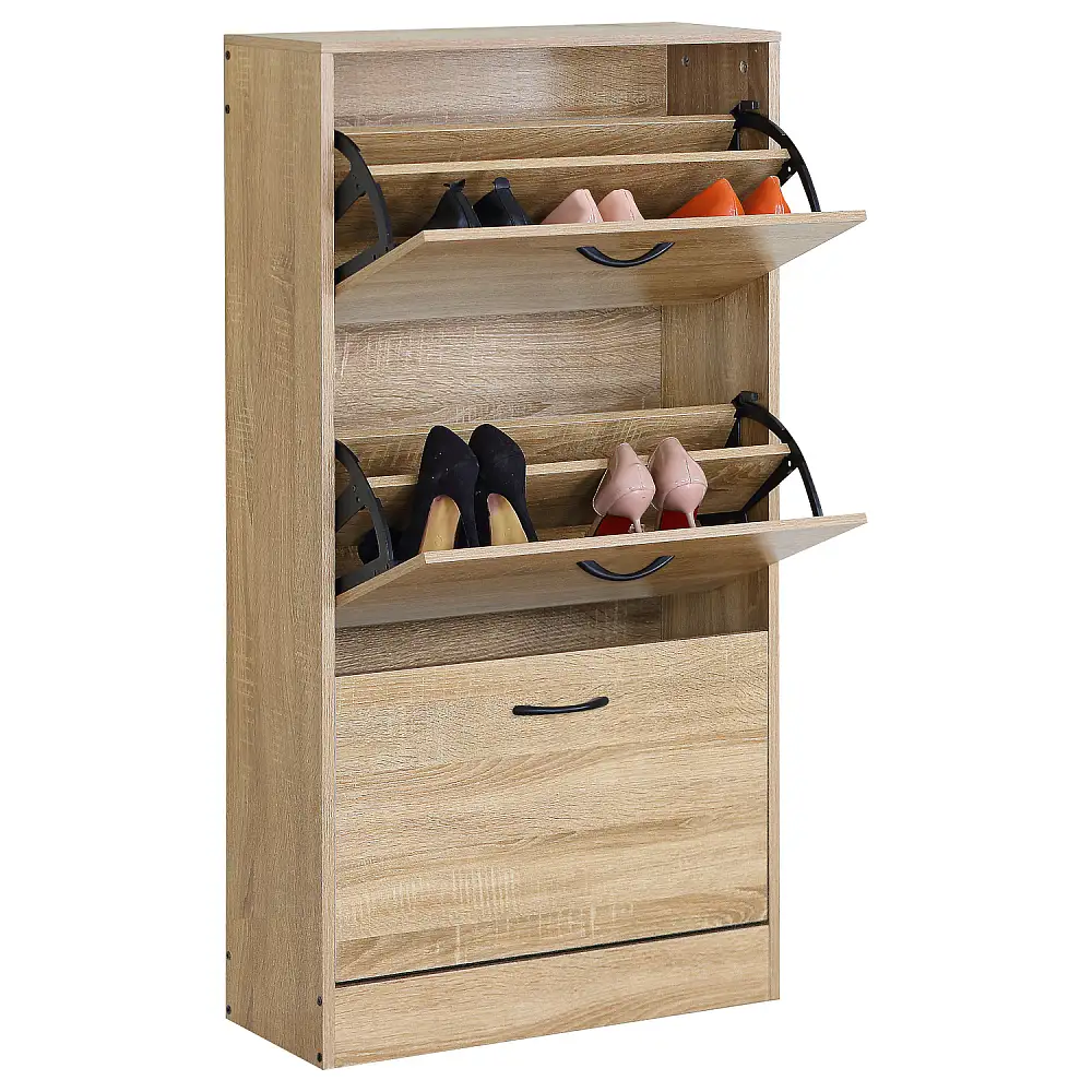 ArteLibre Παπουτσοθήκη ArteLibre BRANTLEY Δρυς Μοριοσανίδα 60x24x116cm - 15340018 - inde.gr