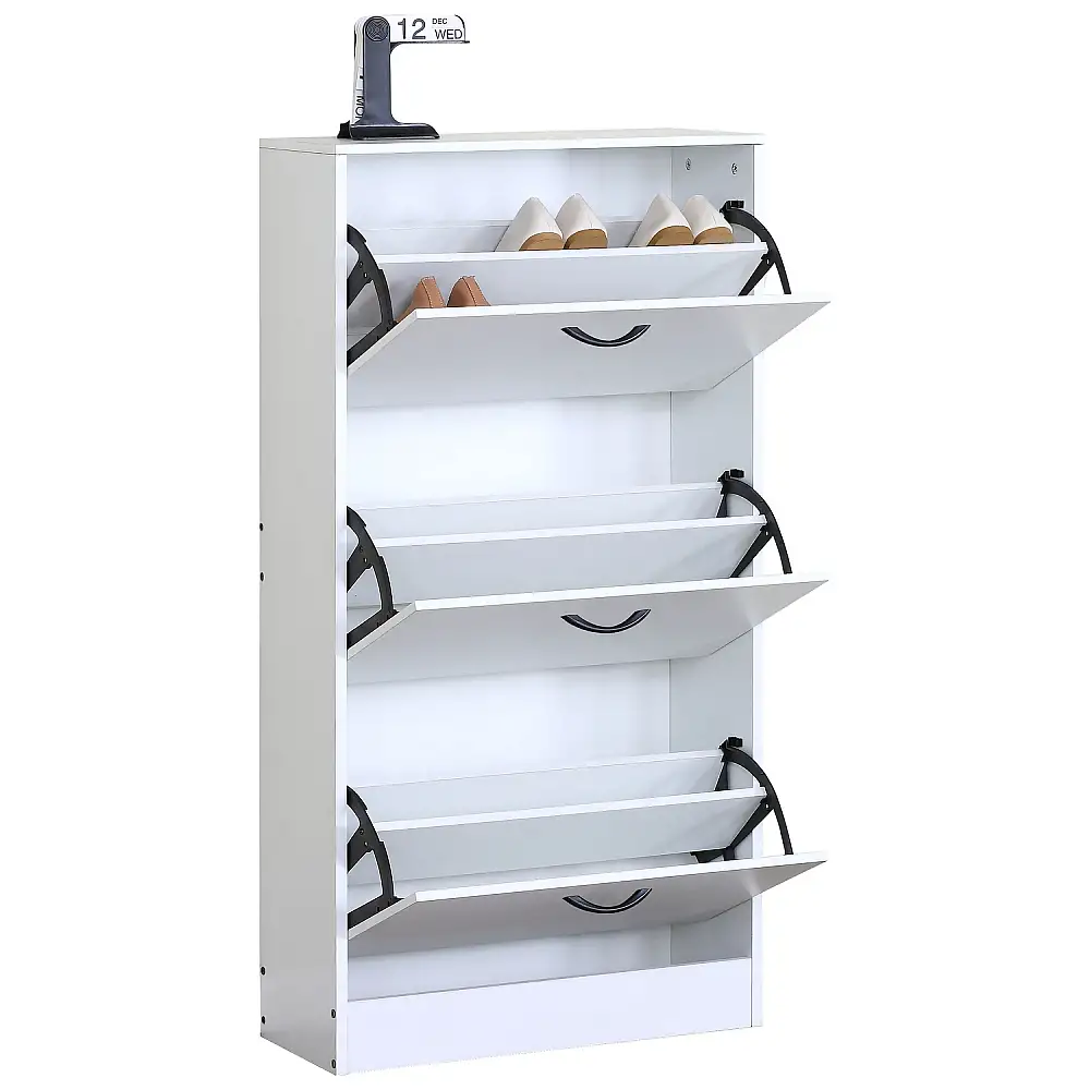 ArteLibre Παπουτσοθήκη ArteLibre BRANTLEY Λευκό Μοριοσανίδα 60x24x116cm - 15340019 - inde.gr