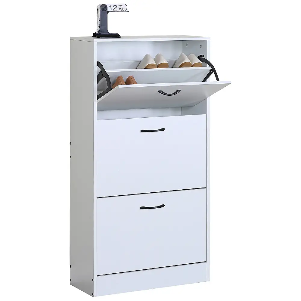 ArteLibre Παπουτσοθήκη ArteLibre BRANTLEY Λευκό Μοριοσανίδα 60x24x116cm - 15340019 - inde.gr