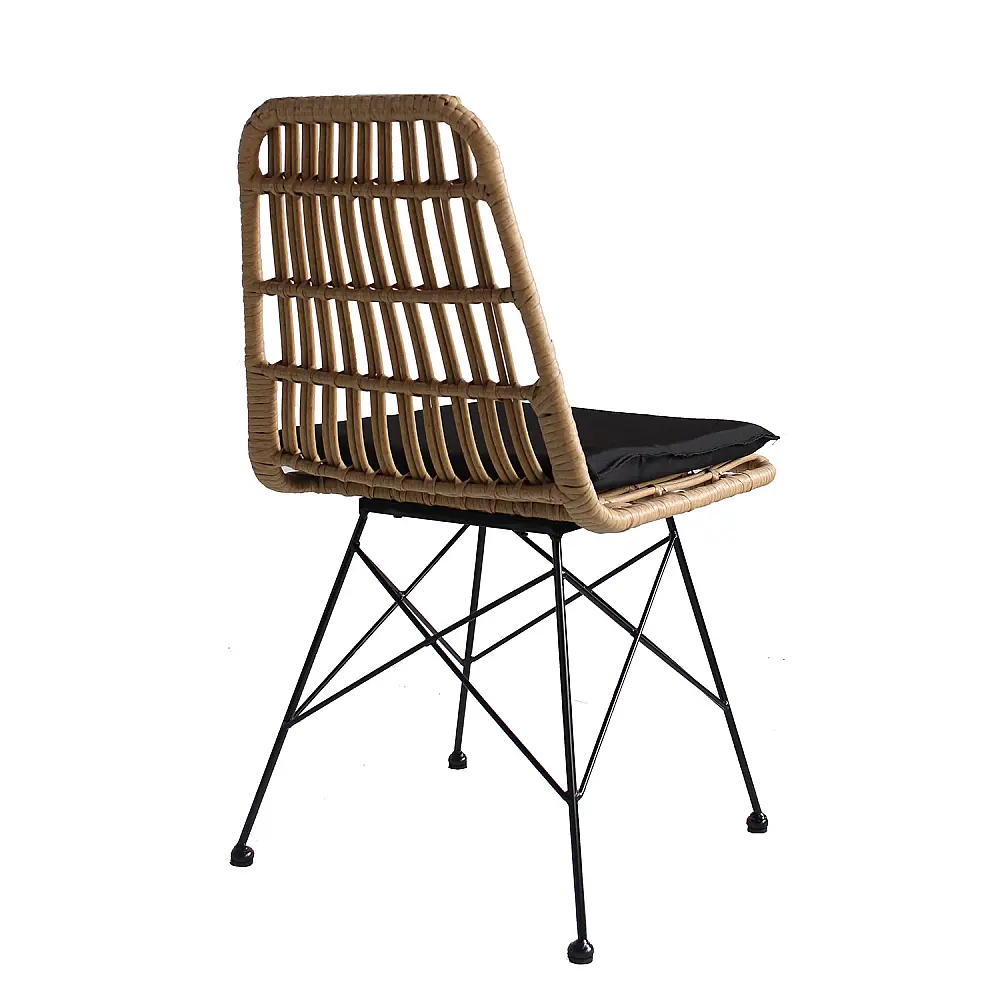ArteLibre Καρέκλα Κήπου ArteLibre ALFONSE Φυσικό/Μαύρο Μέταλλο/Rattan 47x62x81cm - 14510010 - inde.gr ArteLibre Καρέκλα Κήπου ArteLibre ALFONSE Φυσικό/Μαύρο Μέταλλο/Rattan 47x62x81cm - 14510010 - inde.gr