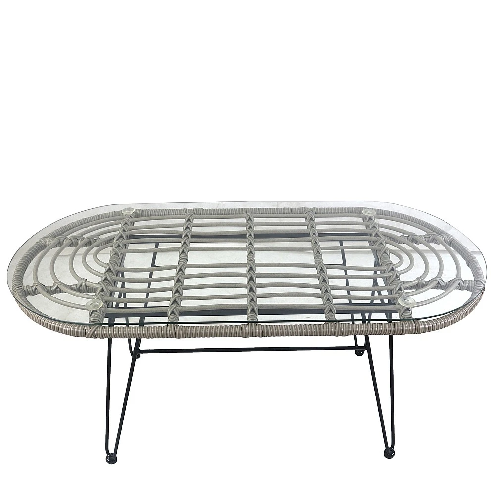 ArteLibre Τραπέζι Κήπου ArteLibre ARRIUS Γκρι/Μαύρο Μέταλλο/Rattan/Γυαλί 100x45x46cm - 14510048 - inde.gr ArteLibre Τραπέζι Κήπου ArteLibre ARRIUS Γκρι/Μαύρο Μέταλλο/Rattan/Γυαλί 100x45x46cm - 14510048 - inde.gr