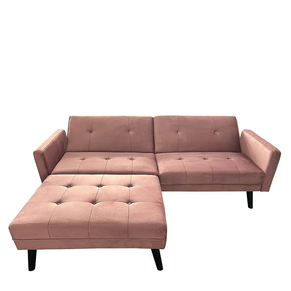 ArteLibre Καναπές Κρεβάτι Γωνιακός ArteLibre ALFVIN Σάπιο Μήλο Ύφασμα 211x158x83cm - 14290018 - inde.gr