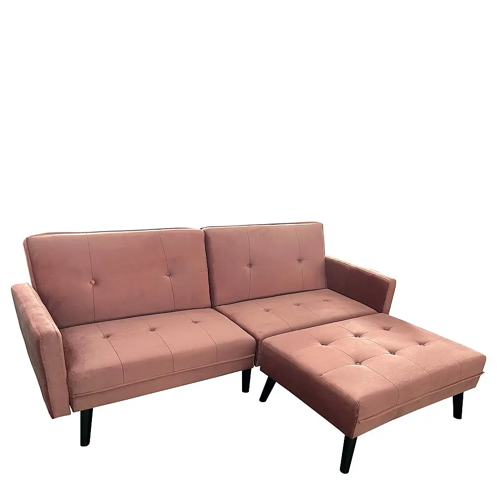 ArteLibre Καναπές Κρεβάτι Γωνιακός ArteLibre ALFVIN Σάπιο Μήλο Ύφασμα 211x158x83cm - 14290018 - inde.gr