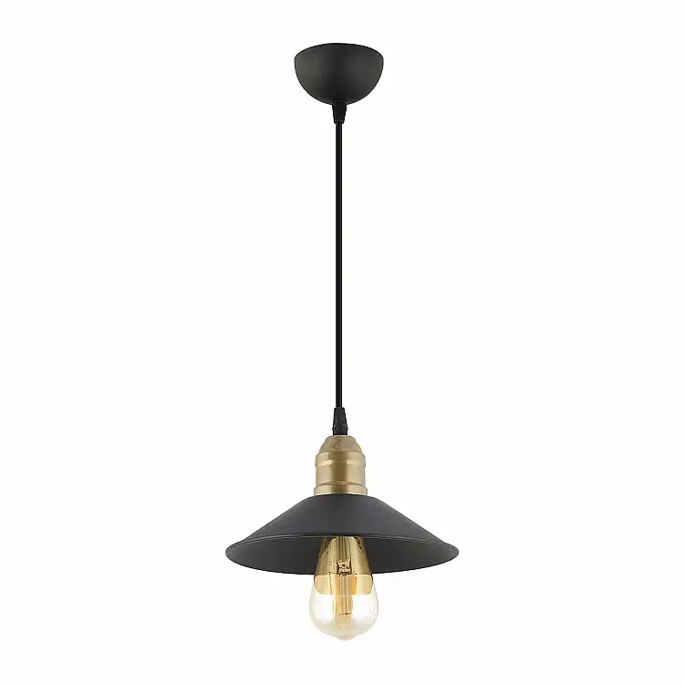 ArteLibre Φωτιστικό Κρεμαστό ArteLibre GON Μαύρο Πλαστικό Φ23x55cm - 14780125 - inde.gr
