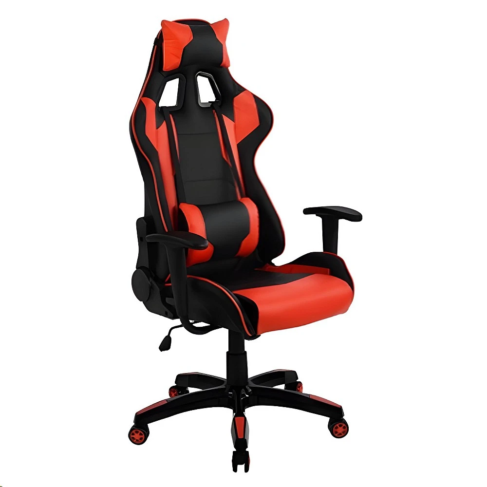 ArteLibre Πολυθρόνα Γραφείου Gaming ULTIMET Κόκκινο/Μαύρο PVC 66x67x127-135cm - 14990126 - inde.gr
