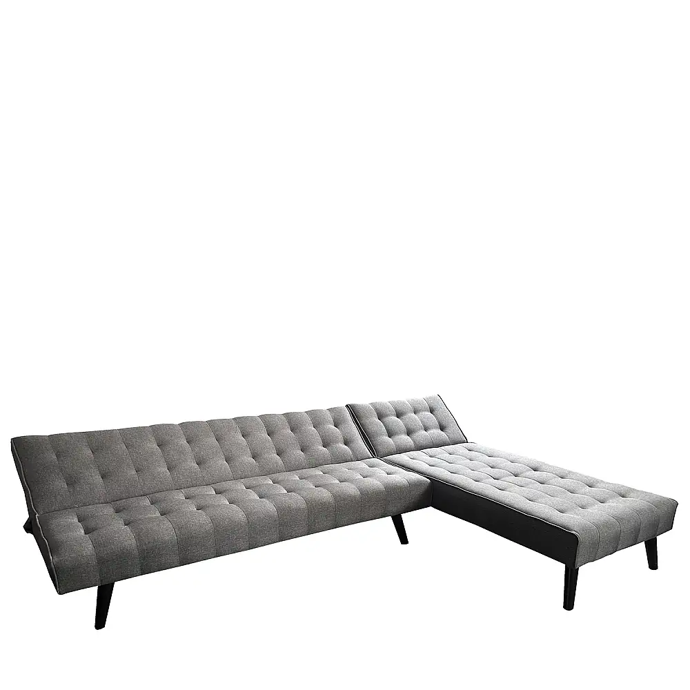 ArteLibre Καναπές Κρεβάτι Γωνιακός ArteLibre MAGUS Γκρι Ύφασμα 254x77/163x74cm - 14290023 - inde.gr