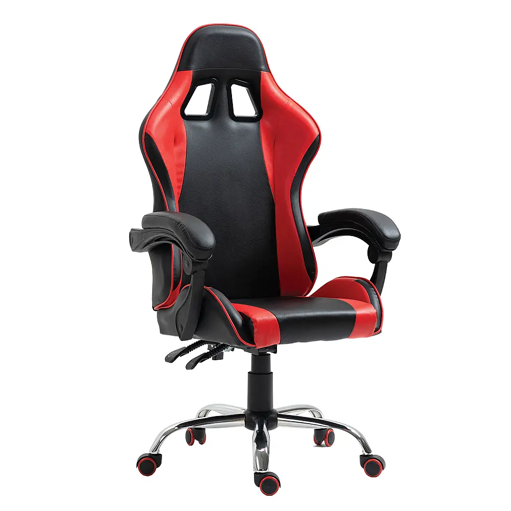 ArteLibre Καρέκλα Γραφείου ArteLibre Gaming BRAY Κόκκινο/Μαύρο PVC 67x50x120-127cm - 14730007 - inde.gr