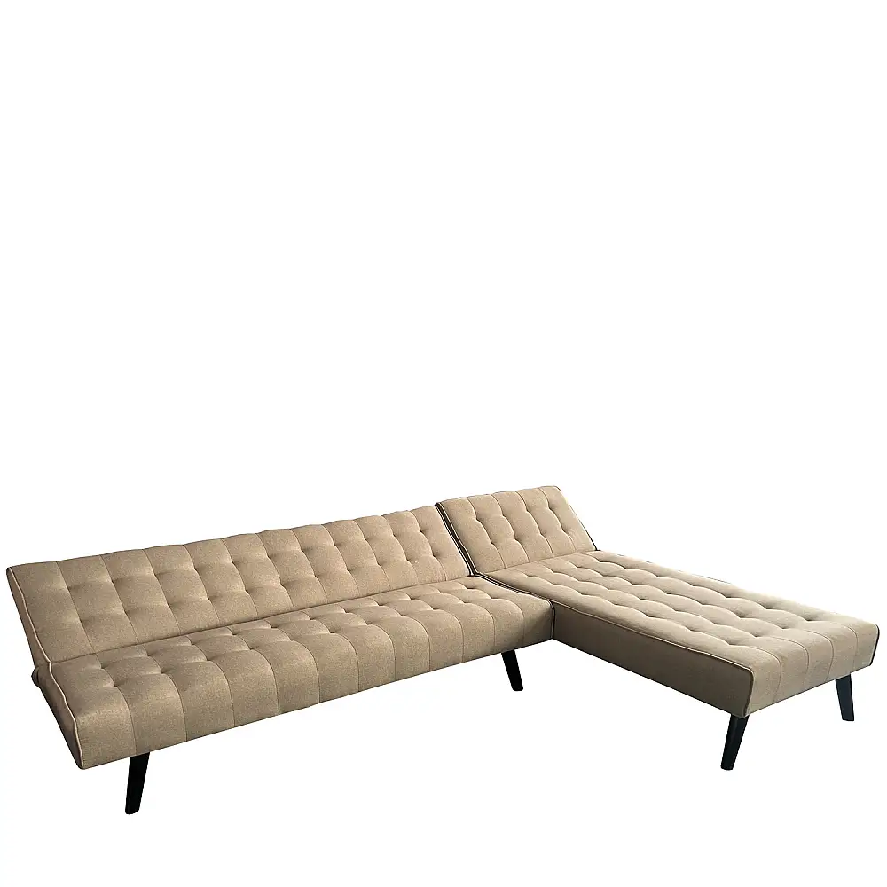 ArteLibre Καναπές Κρεβάτι Γωνιακός ArteLibre MAGUS Καφέ Ύφασμα 254x77/163x74cm - 14290024 - inde.gr