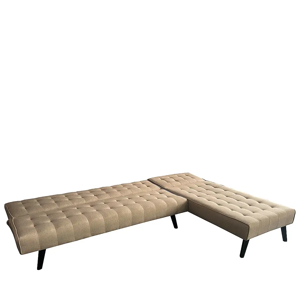 ArteLibre Καναπές Κρεβάτι Γωνιακός ArteLibre MAGUS Καφέ Ύφασμα 254x77/163x74cm - 14290024 - inde.gr