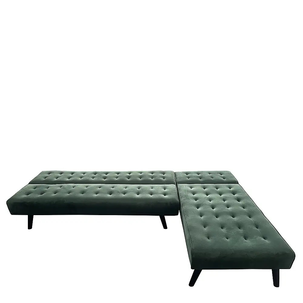 ArteLibre Καναπές Κρεβάτι Γωνιακός ArteLibre MAGUS Πράσινο Ύφασμα 254x77/163x74cm - 14290025 - inde.gr