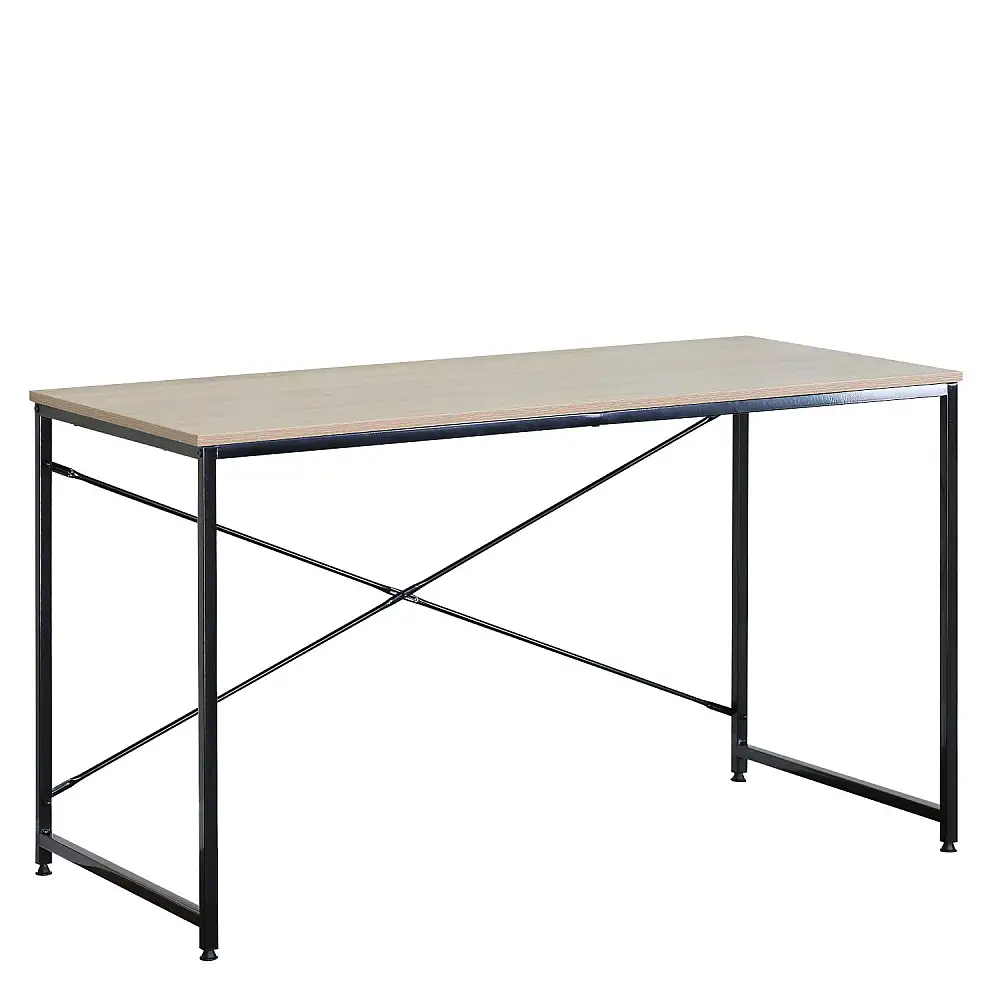 ArteLibre Γραφείο ArteLibre IVERTON Δρυς/Μαύρο Μοριοσανίδα/Μέταλλο 120x60x70cm - 15340034 - inde.gr