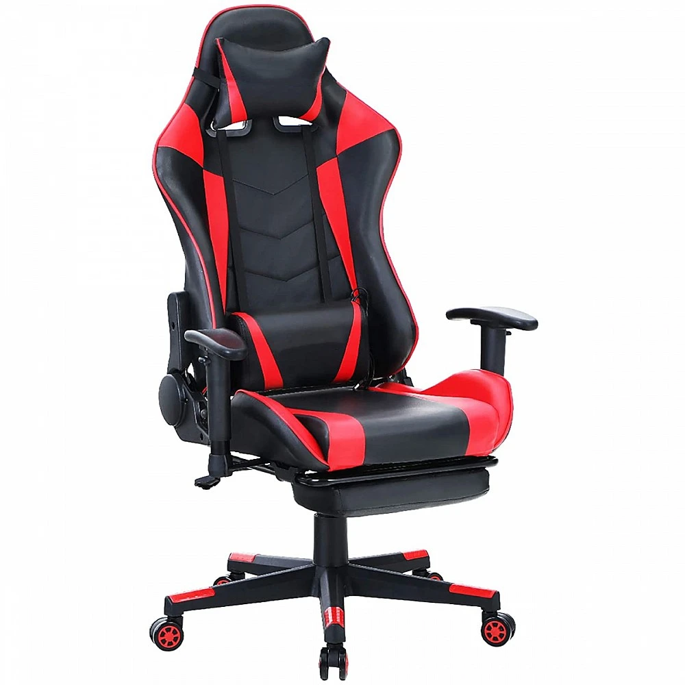 ArteLibre Καρέκλα Γραφείου ArteLibre Gaming SLIGO Κόκκινο/Μαύρο PVC 70x55x122-131cm - 14730013 - inde.gr