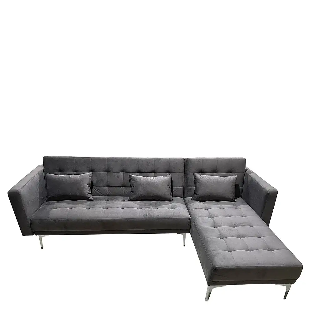 ArteLibre Καναπές Κρεβάτι Γωνιακός ArteLibre ARION Γκρι Ύφασμα 244x162x84cm - 14290030 - inde.gr