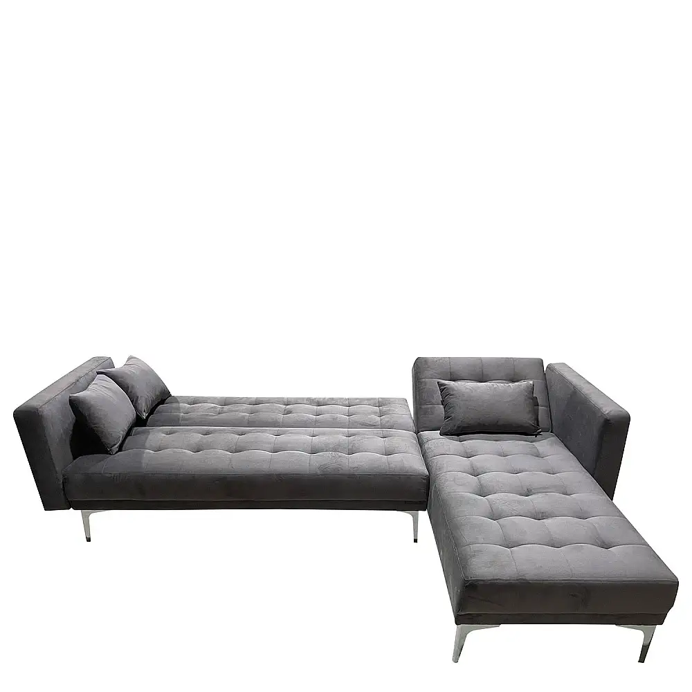 ArteLibre Καναπές Κρεβάτι Γωνιακός ArteLibre ARION Γκρι Ύφασμα 244x162x84cm - 14290030 - inde.gr