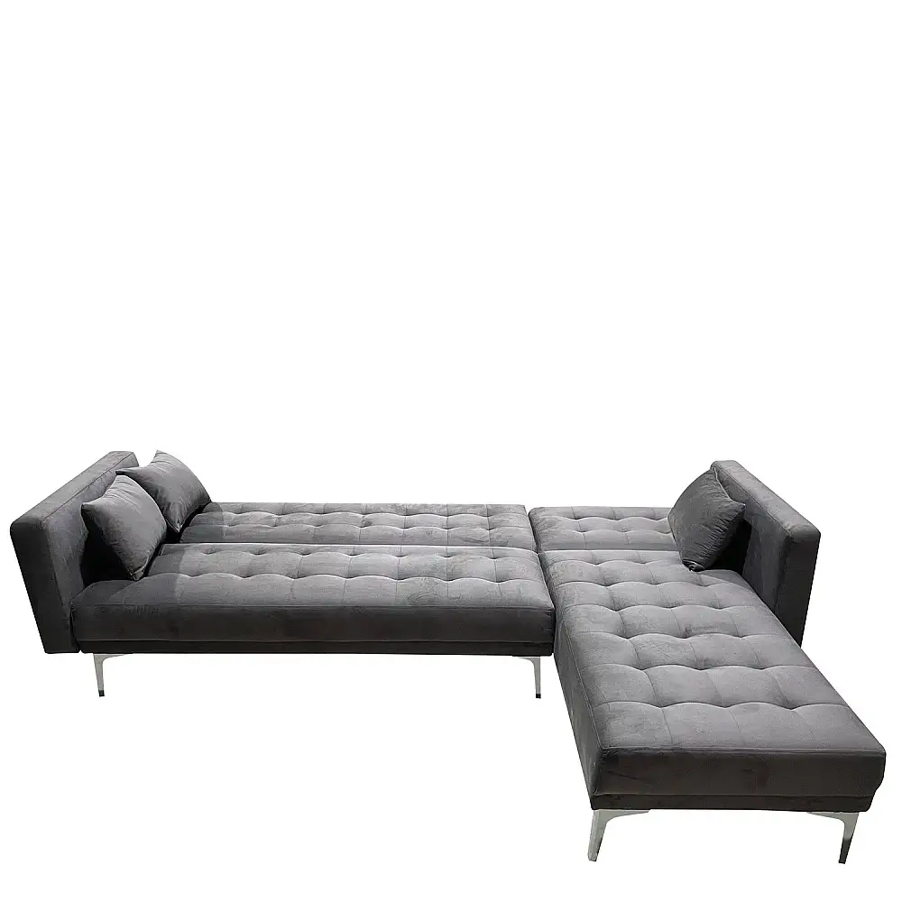 ArteLibre Καναπές Κρεβάτι Γωνιακός ArteLibre ARION Γκρι Ύφασμα 244x162x84cm - 14290030 - inde.gr