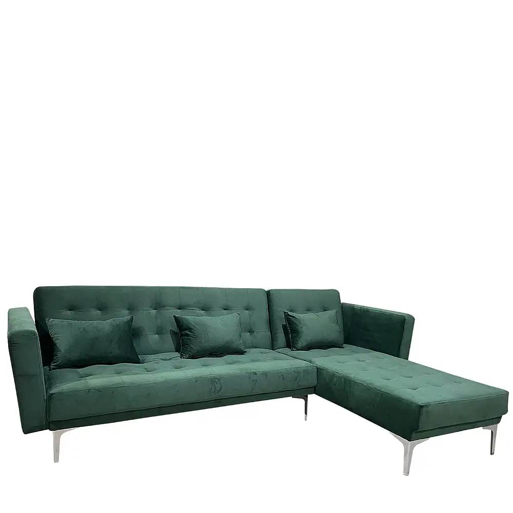 ArteLibre Καναπές Κρεβάτι Γωνιακός ArteLibre ARION Πράσινο Ύφασμα 244x162x84cm - 14290032 - inde.gr